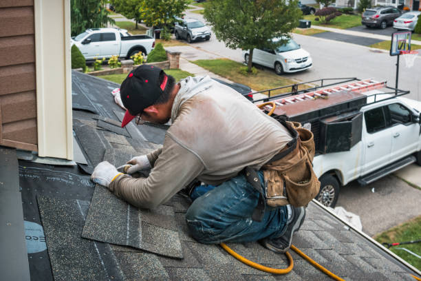 Professional Emergency Roof Repair technician working in Warsaw, NY